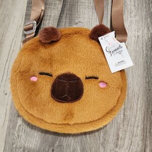 Plush Bear Kids Crossbody Bag - Brown